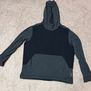 Nike Yoga Men's Gray and Black Hoodie
